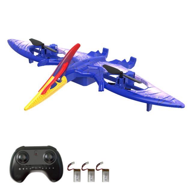 Drone de control remoto, cuadricóptero de control remoto sin cabeza 2.4G para niños niñas niños juguete de pterosaurio recargable