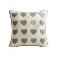 thumbnail image 2 of Taicans Heart Pattern Pillow Cover 18x18 Inch,Soft Plush Velvet Throw Pillow Case for Living Room Sofa Bedroom,Black White Decorative Square Cushion Cover with Heart Design, 2 of 7