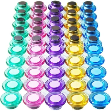 Magnet,50 Pack 5 Colors Small Mangets,Round Cute Magnets for Whiteboard, Mini Refrigerator Magnets Whiteboard Magnets Colorful Locker Magnets for Home Classroom Teachers Offices