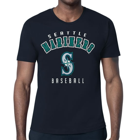 Men's Starter Navy Seattle Mariners Team Logo T-Shirt