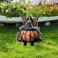 thumbnail image 4 of NSESSHome Halloween Decorations, Halloween Winged Witch Pumpkin Acrylic Decoration with Potted Plants Decorative Props Decorative Signs, 4 of 7