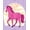 Pink, Pattern 1, variant on ODIKA 8'x10' Machine Washable Non-Slip Area Rug, Galloping Stallion Latch Hook Kit Pre Printed Canvas Needlework Project High Traffic Rug, Brown, 635465