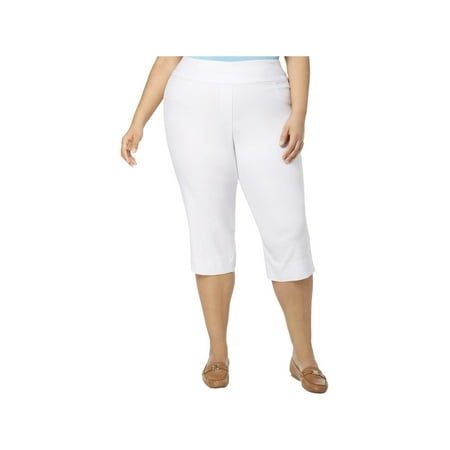 Alfred Dunner Capris - Alfred Dunner Womens Plus Allure Modern Fit Stretch Capri Pants
