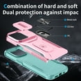 thumbnail image 3 of Allytech Shockproof Back Case for Apple iPhone 14 Pro Max, Military Grade Protective With Ring Holder Stand Compatible with Car Mount Anti-slip Hybrid Rugged Bumper Phone Cover for Men Boys -Rosegold, 3 of 8