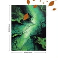 thumbnail image 3 of Abstract Green Fluid Art Canvas Print, Modern Texture for Living Room, Office, Cafe, Restaurant, 3 of 8