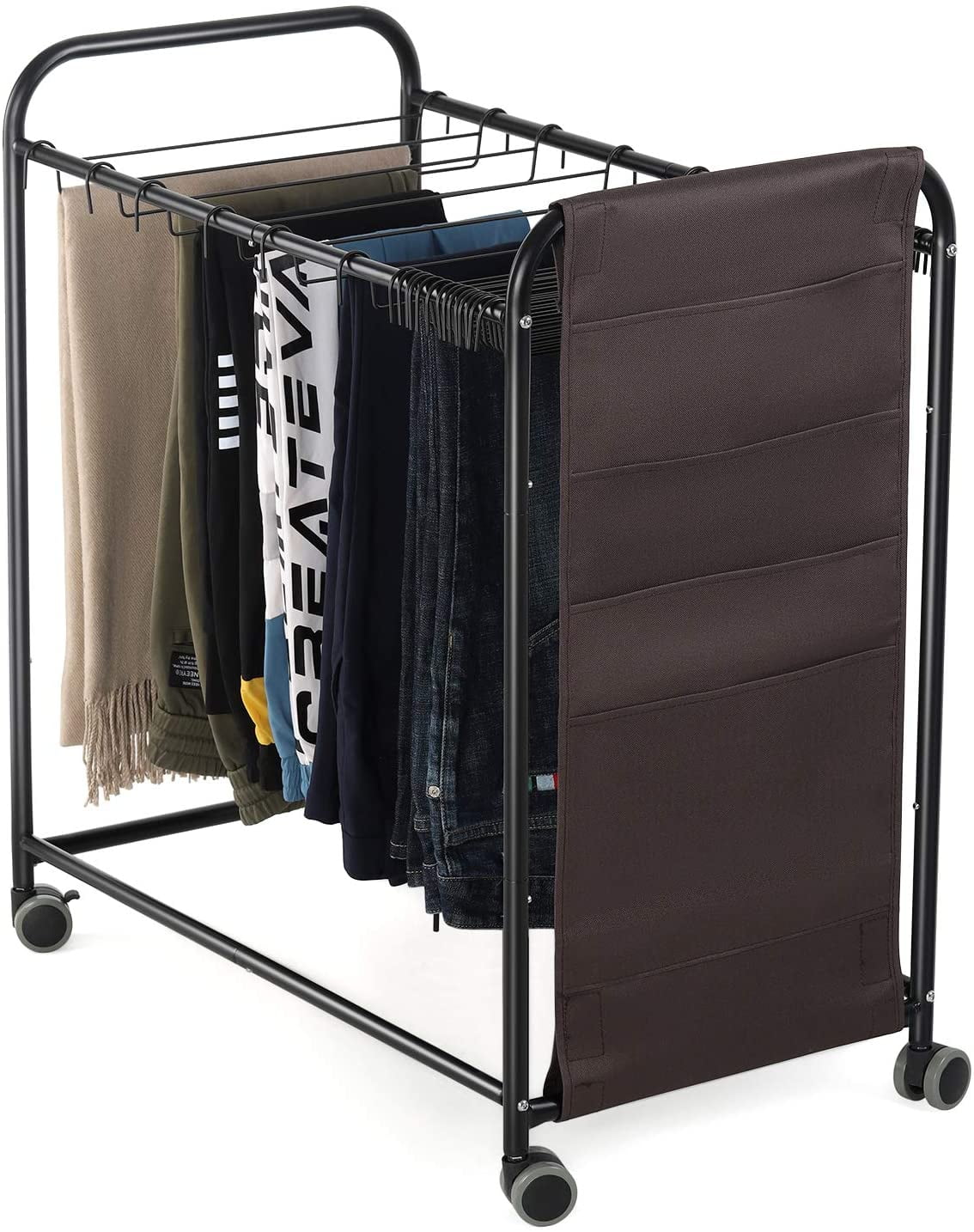 Rolling TrolleyCloset with 20 Hangers IronSet and