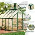 thumbnail image 3 of EastVita 8x12 ft Walk-In Greenhouse Kit Clear Pop-up Greenhouse Green, 3 of 7