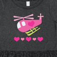 thumbnail image 4 of Inktastic Valentine Pink Heart Helicopter Girls Toddler Dress, 4 of 5