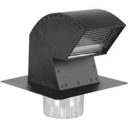 Imperial Manufacturing Group VT0568-A 6" Black R-2 Premium Roof Vent Cap With Collar
