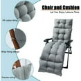 thumbnail image 4 of Outdoor Chaise Lounge Cushion Sunproof Waterproof Inlife Garden and Patio Rocking Chair Cushion, Deep Gray, 4 of 7