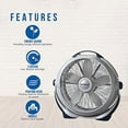thumbnail image 2 of Lasko Wind Machine 20" 3-Speed Pivoting Floor Fan, Gray, A20300, New, 2 of 5