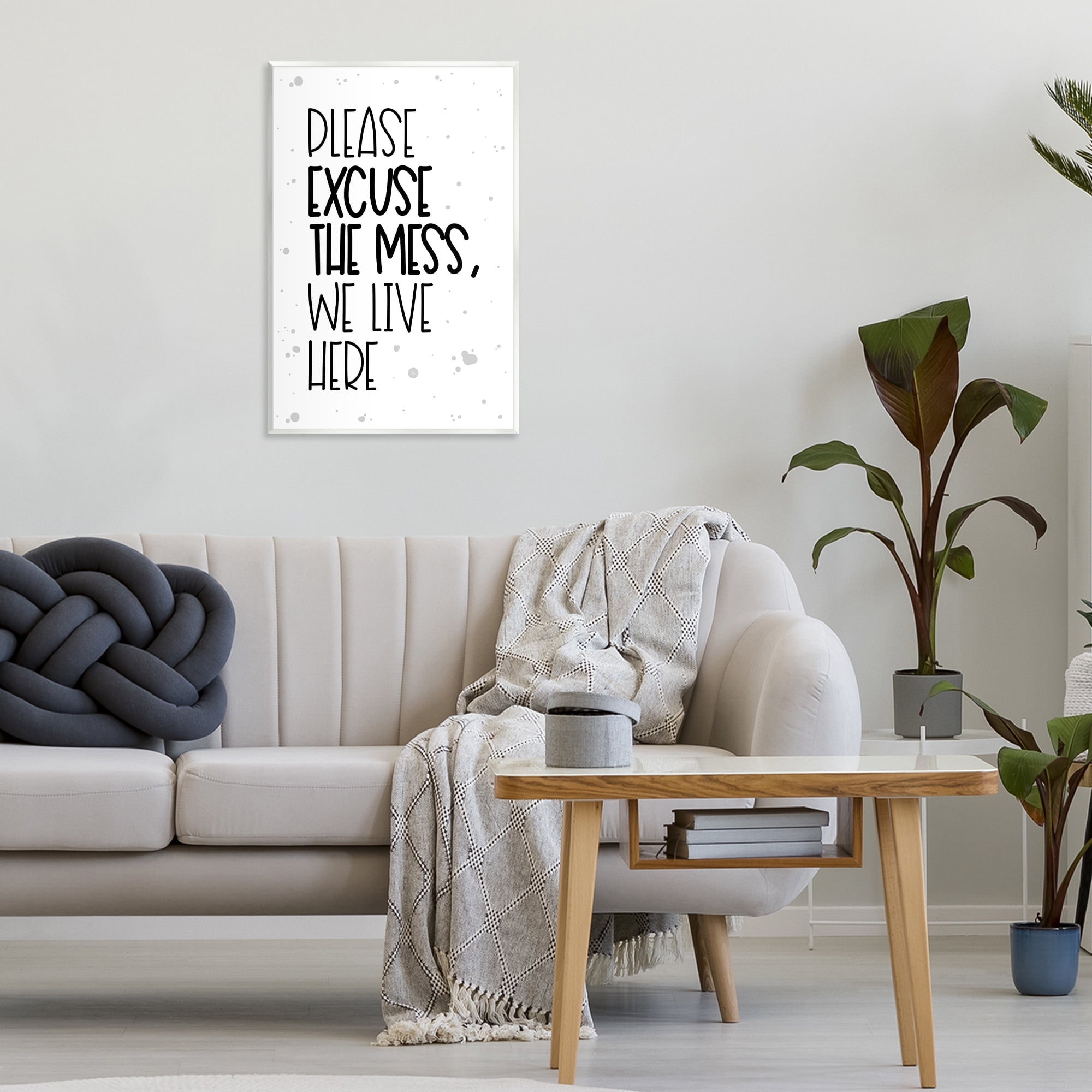 Stupell Industries Excuse the Mess Bold Wall Plaque Art, design by Martina Pavlova