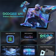DOOGEE Android 16 Tablet with Gemini AI,11 Inch FHD,8580mAh Battery,16GB RAM+128GB ROM/2TB TF,Octa-Core Processor,2.4G+5G Wifi/Widevine L1/Face ID/Otg