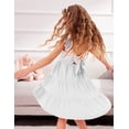 thumbnail image 2 of Arshiner Toddler Girl Summer Dress High Low Twirl Tiered Casual Boho Tie Back Sundress, 2 of 8