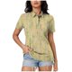 thumbnail image 2 of Fiudx Ofertas Del Día Blusa con Botones y Cuello Vuelto de Manga Corta con Estampado Cómodo E Informal para Mujer a La Moda, 2 of 5