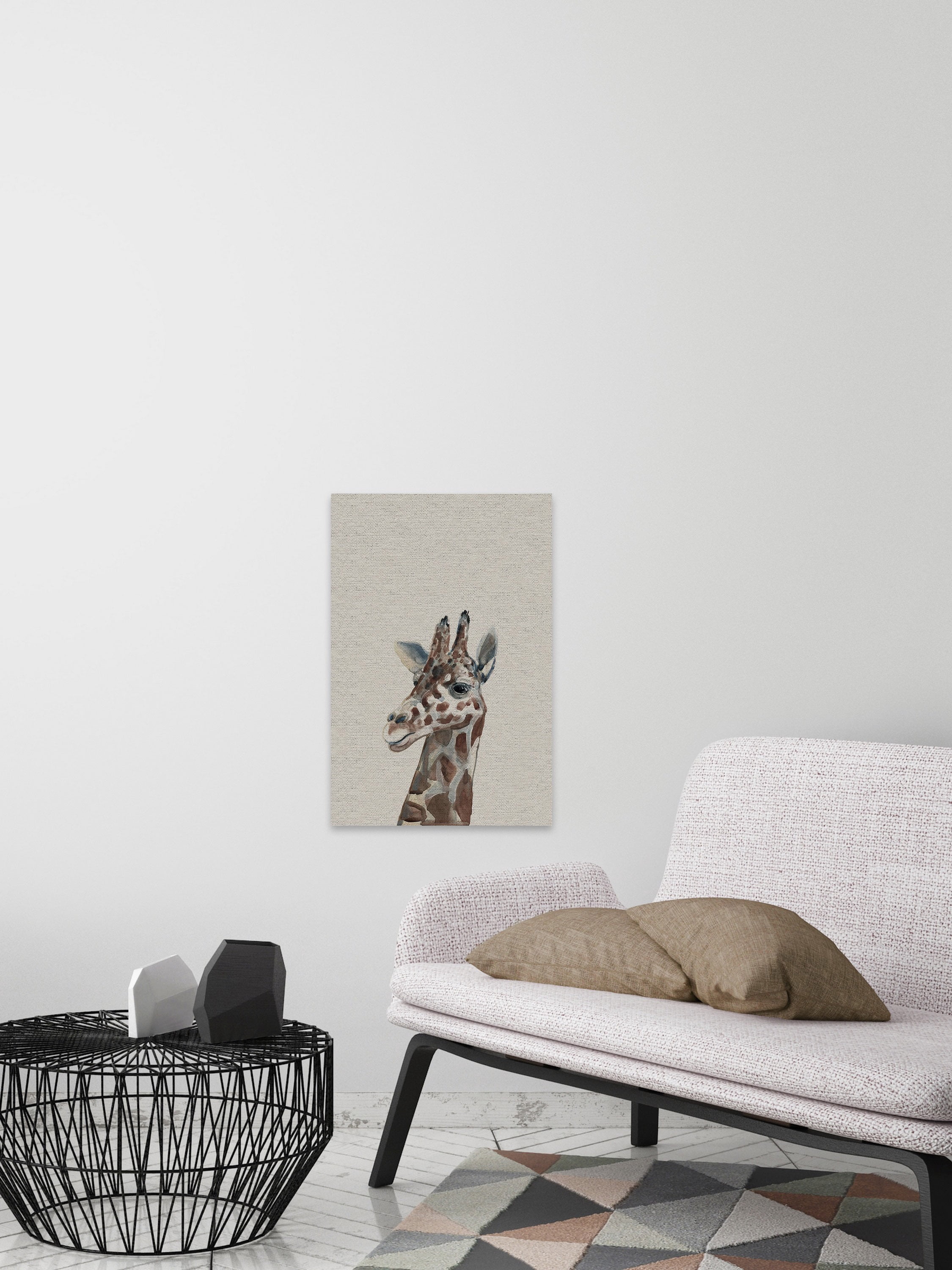 Friendly Giraffe II Painting Print on Wrapped Canvas