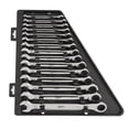 thumbnail image 2 of Metric Combination Ratcheting Wrench Mechanics Tool Set Tight Spaces 15 Piece, 2 of 9