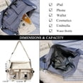 thumbnail image 4 of Sunyuer Kawaii Multi Pocket Canvas Messenger Bag, Waterproof Nylon Crossbody Shoulder Bag, Casual Large Capacity School Tote Bag for Travel Daily Use, 4 of 7