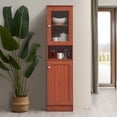 thumbnail image 2 of Contemporary Home Living 63" Red Rectangular Enclosed Storage Kitchen Pantry with Doors, 2 of 4