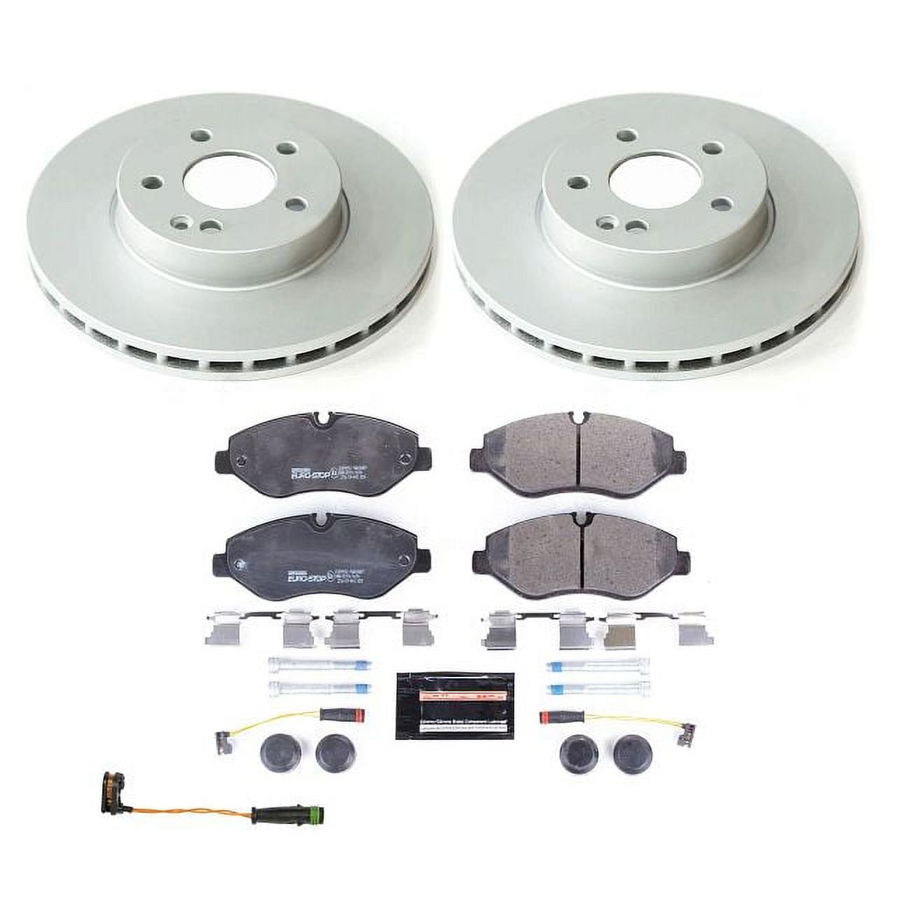 Power Stop Front Euro-Stop ECE-R90 Certified Brake Pad and Rotor Kit ESK8219