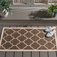 thumbnail image 3 of Safavieh Courtyard Alyssa Geometric Indoor/Outdoor Area Rug, Brown/Bone, 2'7" x 5', 3 of 15