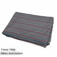 thumbnail image 5 of Striped Floor Pillow Lounger Cover, Style Pattern Geometric Trippy Forms Art Print, Nap Mat Printed Fabric Case for 5 Pillows, 88" x 27", Multicolor, by Ambesonne, 5 of 5