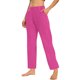 thumbnail image 3 of TaTaai Women's Loose Fit Yoga Pants with Pockets High Waist Stretchy Long Pants Casual Athletic Lounge Bottoms Tummy Control Non See Through Relaxed Fit Gift, 3 of 7