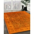 thumbnail image 2 of Ahgly Company Indoor Square Mid-Century Modern Neon Orange Oriental Area Rugs, 8' Square, 2 of 6