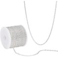 thumbnail image 1 of 5.9 x 3.9 x 2.4 inchesSilver-3x2x0.5mmCadenas de collar de 32 pies Cable de eslabón de cadena cruzada de hierro de color plateado Cadena en forma de O para collar Accesorios de joy, 1 of 3