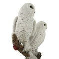 thumbnail image 4 of Zeckos Pair of Snow Owls on a Branch Statue, 4 of 5