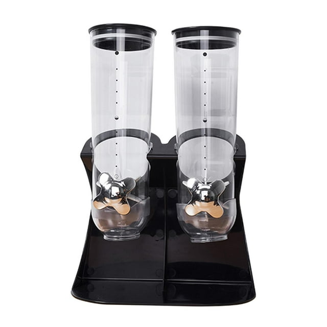 Recipientes de almacenamiento de alimentos secos Tapas para encimeras Cilindro doble Soporte de control doble Recipiente de almacenamiento Gloria Dispensador de almacenamiento de cocina