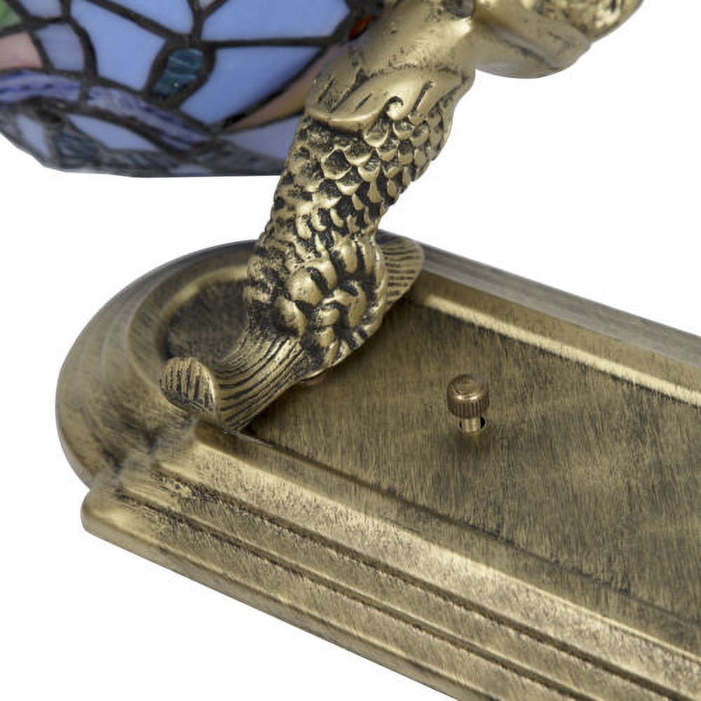 Indoor Tiffany Bathroom Vanity 2 Light Retro Stained Glass Wall Lighting Fixture
