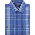 thumbnail image 1 of Alfani Mens SS Plaid Button Up Shirt, Blue, Large, 1 of 1