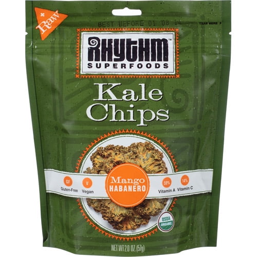 Rhythm Superfoods Mango Habanero Kale Chips 2 Oz Pack Of 12 Walmart Com Walmart Com