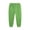 Green, variant on Boys And Girls Joger Elastic Waist Special Print Drawstring Sports Pants Black 110