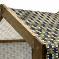 thumbnail image 5 of Kente Pattern Pet House, Traditional Style Design with Triangular Details Funky Pattern Print, Outdoor & Indoor Portable Dog Kennel with Pillow and Cover, 5 Sizes, Multicolor, by Ambesonne, 5 of 5