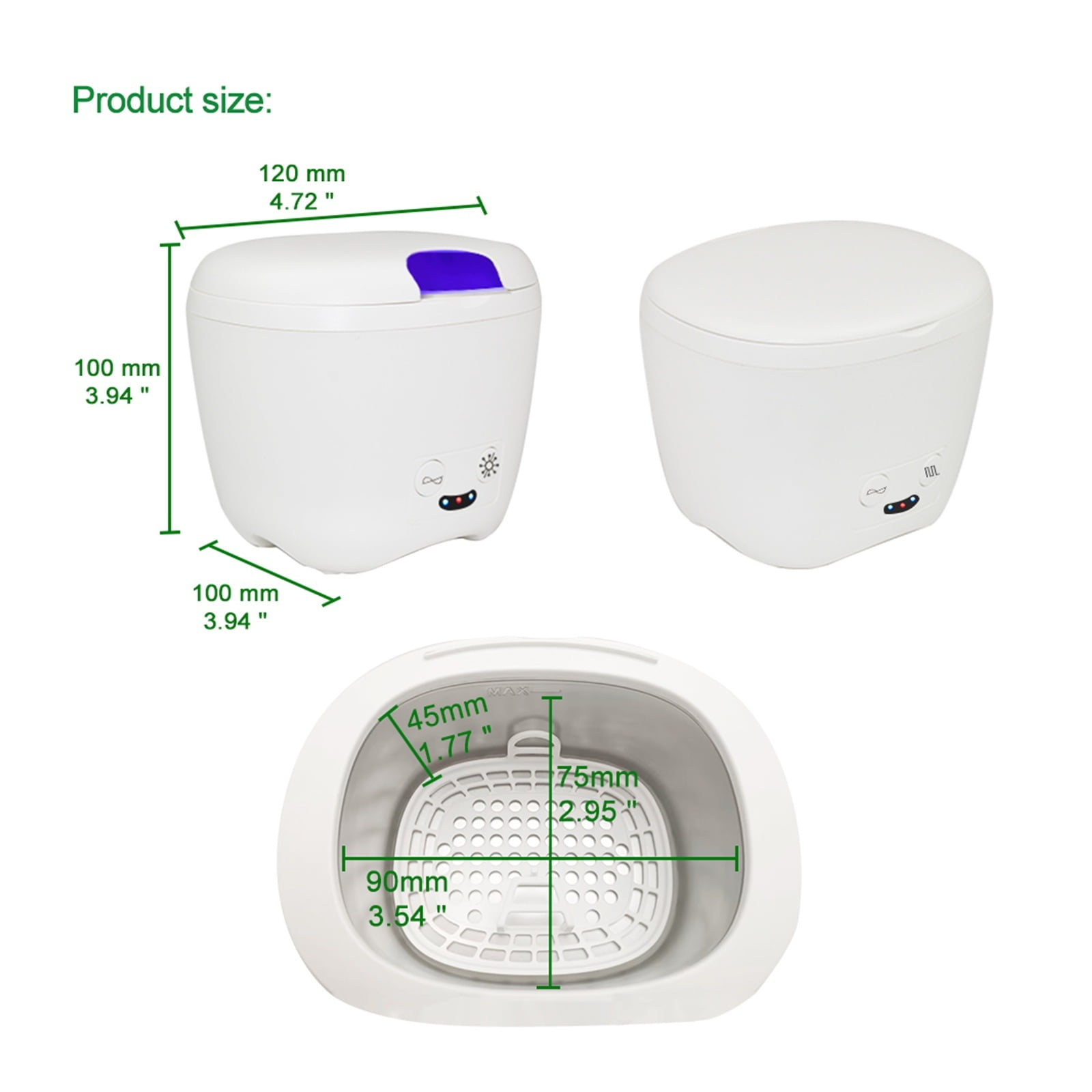 Ultrasonic Cleaner for Denture Tooth Jewelry Watch Teeth Ultrasonic Retainer Cleaner Ultrasonic UV