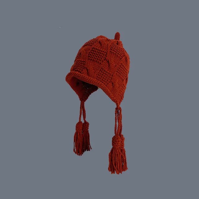 LinYooLi Chapeaux de Mode pour Femmes Chapeau Tressé Solide Tricoté à la Main Bonnet d'Hiver Accessoires Bonnets pour Femmes