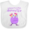 thumbnail image 3 of Inktastic Daddy's Little Monster Girls Baby Bib, 3 of 4