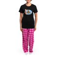 thumbnail image 4 of CafePress - Wirehair Dachshund Lover Women's Dark Pajamas - Women's Short Sleeve Print T-Shirt and Pants Dark Cotton Pajama Set, 4 of 7