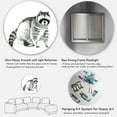thumbnail image 5 of Designart 'Black and White Portrait Of Raccoon' Farmhouse Circle Metal Wall Art 23x23 - Disc of 23, 5 of 5