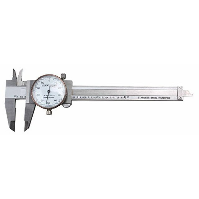 Accusize Industrial Tools 0-4 inch by 0.001 inch Precision Dial Caliper, Stainless Steel, in Fitted Box, P920-S214