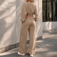 thumbnail image 4 of 2 Piece Sets for Women Lounge Sets Long Sleeve Tops Sweatshirt Wide Leg Pants Fall Casual Vacation Travel Outfits with Pockets, 4 of 6