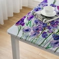 thumbnail image 5 of WYYP Flowers Square Tablecloth with Elastic Edge 100% Polyester Fiber 52*52, 5 of 8