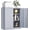 36"H Metal Cabinet - Grey, variant on SOLAURA Metal Storage Cabinet with Locking Doors and Adjustable Shelves, Small Lockable Storage Cabinet Steel Office Cabinet for Home Office, Garage, Kitchen (White)
