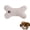 Grey, variant on Bone-Shaped Plush Toy for Small & Medium Dogs, Chew-Resistant Soft Plush Pillow with Embroidered Design for Indoor Play & Rest