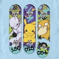 thumbnail image 2 of Men's Pokemon Mewtwo, Pikachu, and Psyduck Skateboard Decks  Graphic Tee Light Blue Medium, 2 of 4