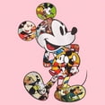thumbnail image 2 of Girl's Mickey & Friends Retro Scenes Fill Graphic Tee Light Pink X Small, 2 of 4
