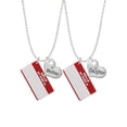 thumbnail image 1 of Delight Jewelry Acrylic Red "Hello" Name Tag Mother & Daughter Heart Necklaces (Set of 2), 19"+2", 1 of 4