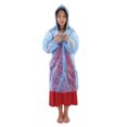 thumbnail image 3 of Chubasquero transparente desechable para acampar al aire libre, 5 uds., chubasquero colorido (azul), 3 of 8